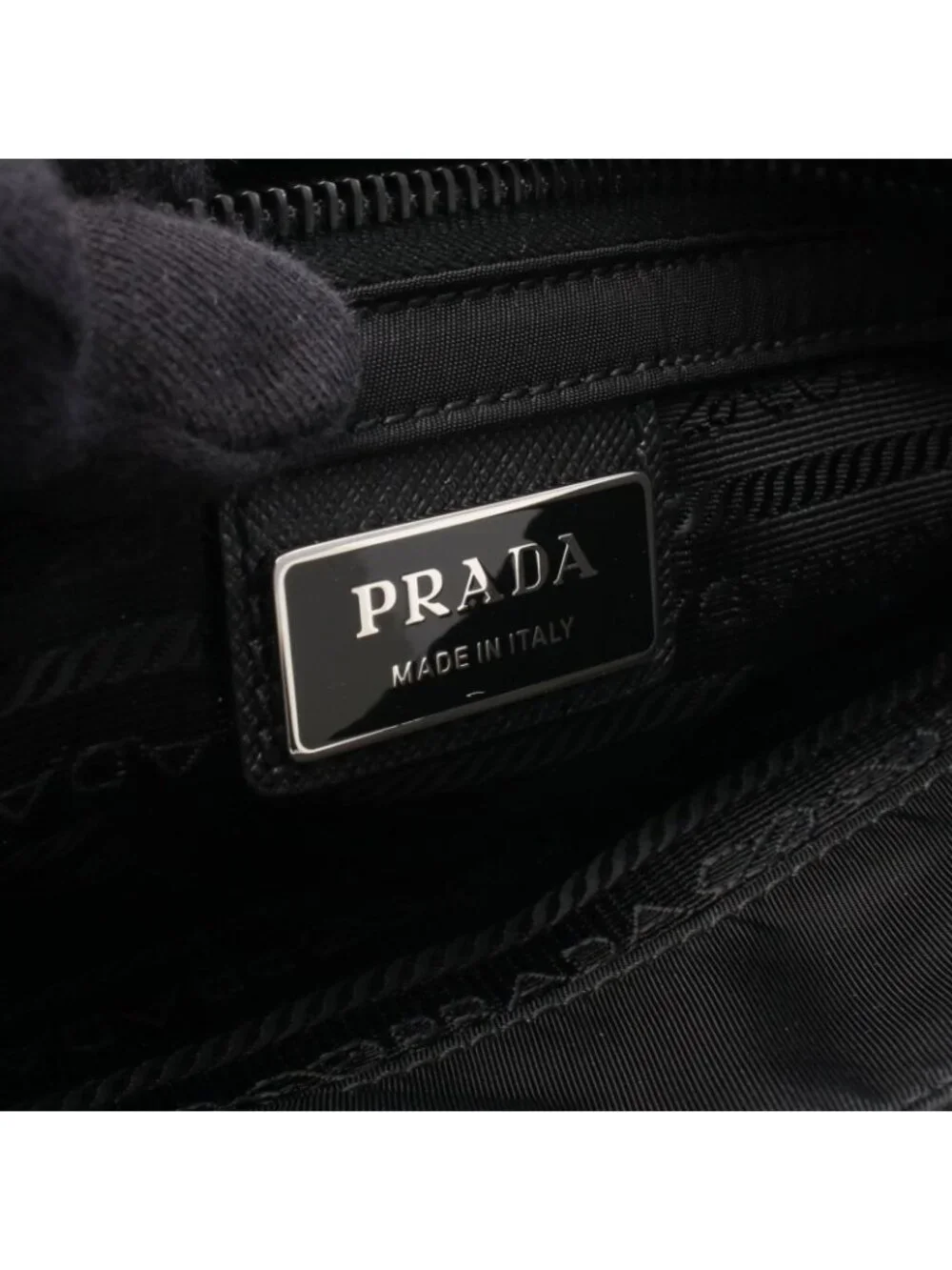 Prada Shoulder Bag Cross Nylon Saffiano Leather